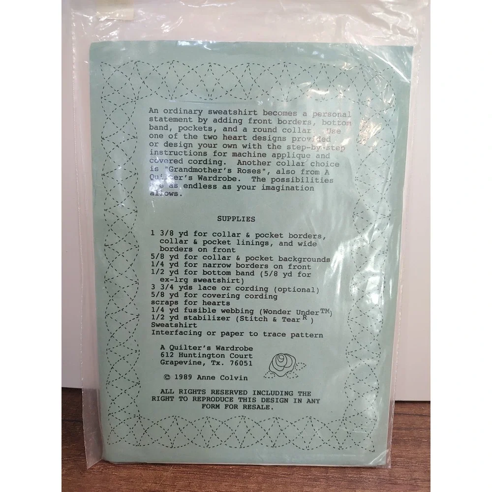 A Quilters Wardrobe unused pattern